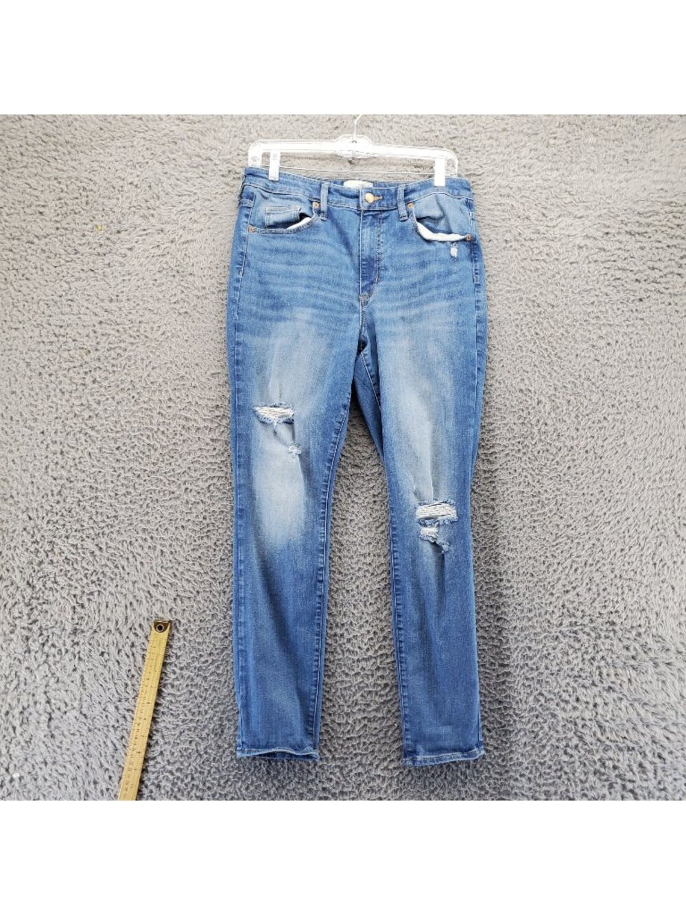 Universal Thread Jeans Womens 10 Blue High Rise Skinny Distressed Denim